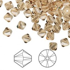 8mm Swarovski Crystal Bicones - Lt Colorado Topaz - Pack of 2