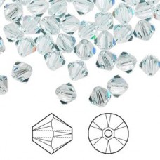 4mm Swarovski Crystal Bicones - Light Azore - Pack of 10