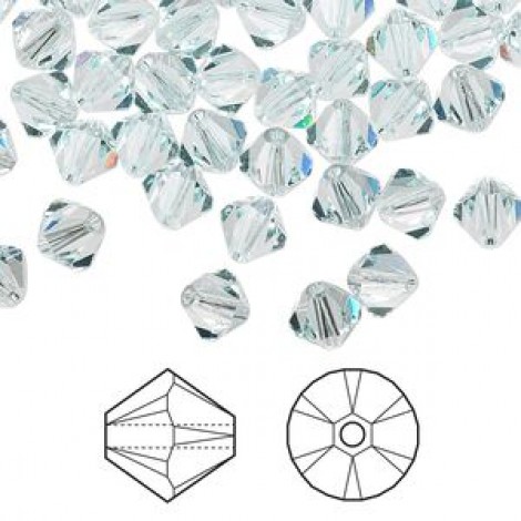 4mm Swarovski Crystal Bicones - Light Azore - Pack of 10 4mm Swarovski Crystal Bicones - Light Azore - Pack of 10