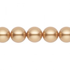 8mm Swarovski Crystal Pearls - Bright Gold - Pack of 10