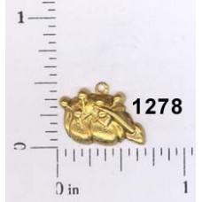10mm Pincushion Brass Charm - Pack of 2