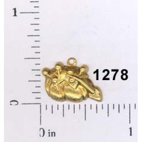 10mm Pincushion Brass Charm