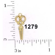 18mm Scissor Raw Brass Charm - Pack of 10
