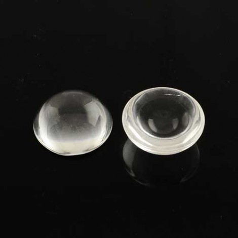12mm Clear Domed Glass Cabochons - 6.25mm thick