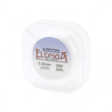 0.3mm Beadalon Elonga White Multi-Strand Stretch Cord - 25m (82ft)