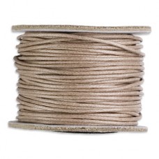 1mm Medium Waxed Tan Cotton Cord - 22.86m spool 