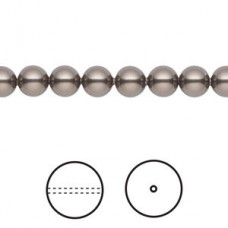 6mm Swarovski Crystal Pearls - Brown - Pack of 10