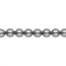6mm Swarovski Crystal Pearls - Dark Grey - Pack of 10
