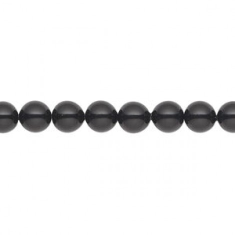 6mm Swarovski Crystal Pearls - Mystic Black - Pack of 10