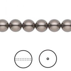 8mm Swarovski Crystal Pearls - Brown - Pack of 10