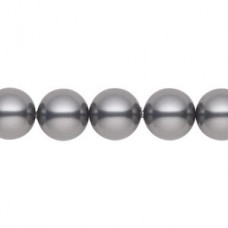 12mm Swarovski Crystal Pearls - Dark Grey - Pack of 2