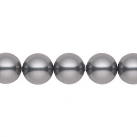 12mm Swarovski Crystal Pearls - Dark Grey - Pack of 2