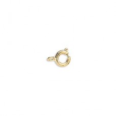 6mm Spring Clasps - Gold Plated Brass
