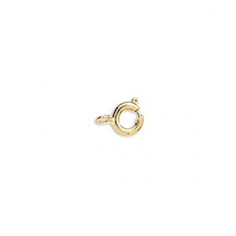 6mm Spring Clasps - Gold Plated Brass