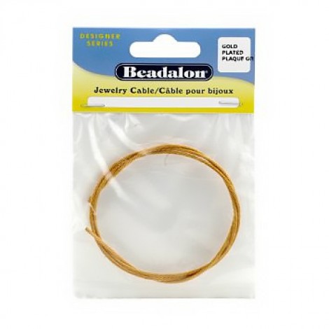 Beadalon .91mm Gold Pl Stainless Steel Jewelry Cable
