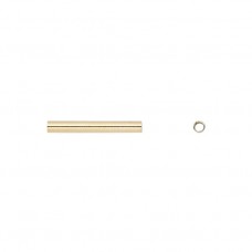 16x2mm Gold Plated Tube Beads - Pack of 100