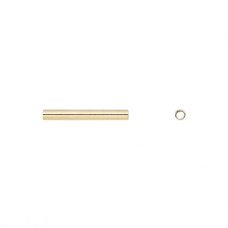 16x2mm Gold Plated Tube Beads - Pack of 100 16x2mm Gold Plated Tube Beads - Pack of 100