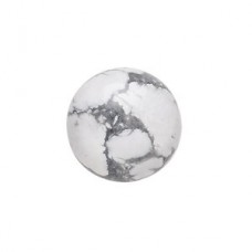 20mm Round White Howlite Natural Callibrated Cabochons - Each
