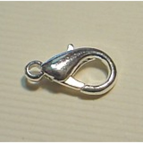 14mm Economy Silver Plated Lobster Clasps