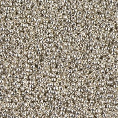 15/0 Miyuki Seed Beads - Galvanised Silver - 100gm Bulk Pack