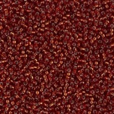 15/0 Miyuki Seed Beads - Silver Lined Dk Ruby - 12.5gm