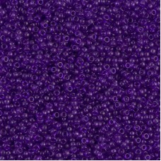 15/0 Miyuki Seed Beads - Dyed Transp Red-Violet