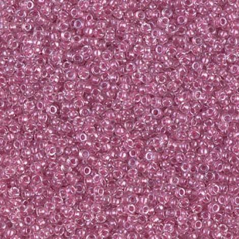 15/0 Miyuki Seed Beads - Sparkling Rose Lined Crystal