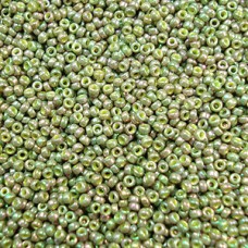 15/0 Miyuki Seed Beads - Opaque Golden Olive Luster - 8.2gm