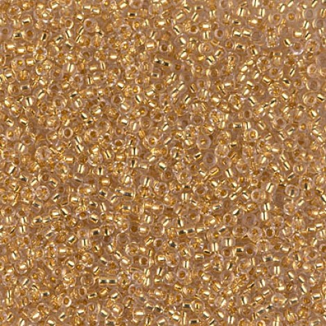 15/0 Miyuki Seed Beads - 24Kt Gold Lined Crystal - 5gm