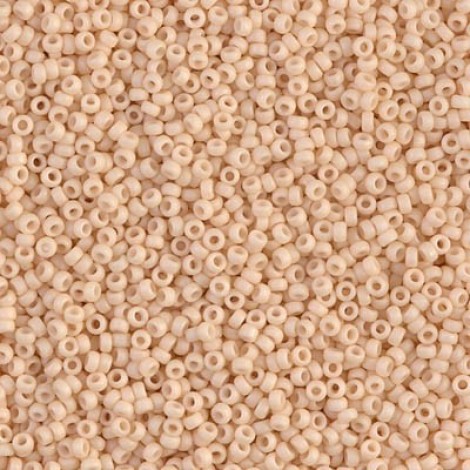 15/0 Miyuki Seed Beads - Matte Opaque Antique Beige - 12.5gm