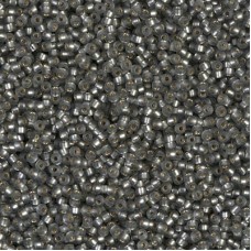 15/0 Miyuki Seed Beads - Matte Silverlined Grey - 10gm