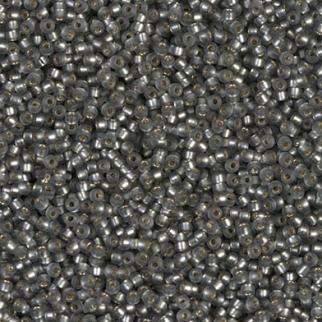 15/0 Miyuki Seed Beads - Matte Silverlined Grey