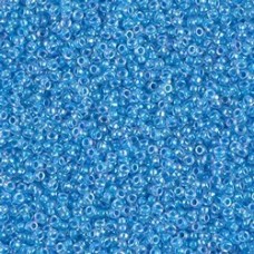 15/0 Miyuki Seed Beads - Light Blue Lined Crystal AB - 8.2gm