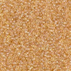 15/0 Miyuki Seed Beads - Transparent Light Topaz AB - 12.5gm
