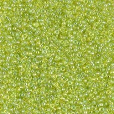 15/0 Miyuki Seed Beads -Transparent Chartreuse AB - 8.2gm