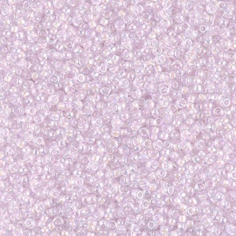 15/0 Miyuki Seed Beads - Pink Lined Crystal AB - 8.2gm
