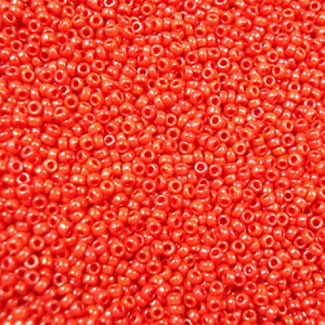 15/0 Miyuki Seed Beads - Opaque Red