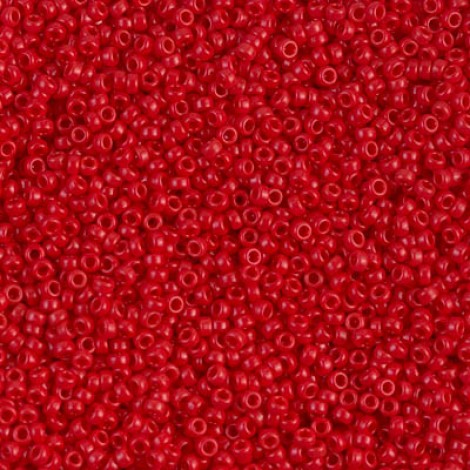 15/0 Miyuki Seed Beads - Opaque Red - 10gm 15/0 Miyuki Seed Beads - Opaque Red - 10gm