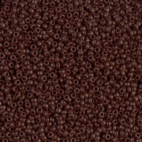 15/0 Miyuki Seed Beads - Opaque Chocolate