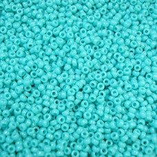 15/0 Miyuki Seed Beads - Opaque Turquoise Green