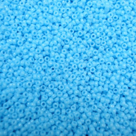 15/0 Miyuki Seed Beads - Opaque Turquoise Blue