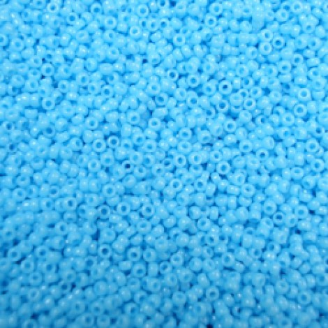 15/0 Miyuki Seed Beads - Opaque Turquoise Blue - 8.2gm 15/0 Miyuki Seed Beads - Opaque Turquoise Blue - 8.2gm