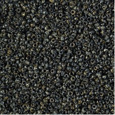 15/0 Miyuki Seed Beads - Black Picasso - 10gm