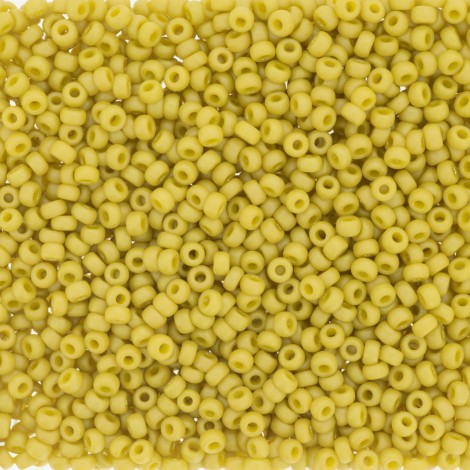 11/0 Miyuki Beads - Frost Opaque Glaze Rainbow Yellow - 24gm