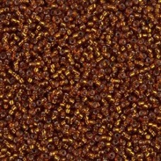 15/0 Miyuki Seed Beads - Silver Lined Dk Topaz - 12.5gm