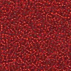 15/0 Miyuki Seed Beads - Silver Lined Red