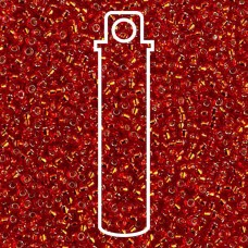 15/0 Miyuki Seed Beads - Silver Lined Red - 10gm