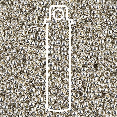 15/0 Miyuki Seed Beads - Galvanised Silver - 8.5gm 15/0 Miyuki Seed Beads - Galvanised Silver - 8.5gm
