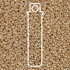 15/0 Miyuki Seed Beads - Galvanised Dark Yellow Gold - 8.2gm