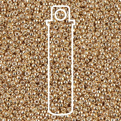 15/0 Miyuki Seed Beads - Galvanised Dark Yellow Gold - 8.2gm